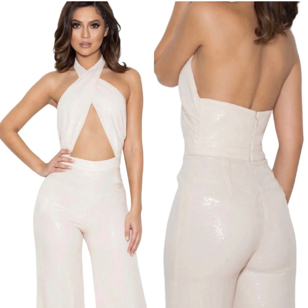 House of CB Santiaga sequin jumpsuit size extra small